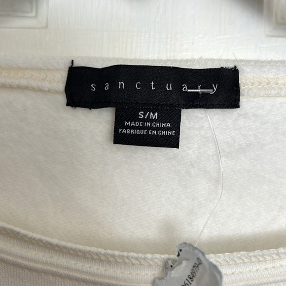 Sanctuary oversized cropped sweatshirt M NWT - Picture 4 of 11